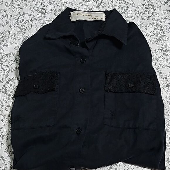 Jens Pirate Booty Black Industrial Military Button Down Shirt - Picture 7 of 10